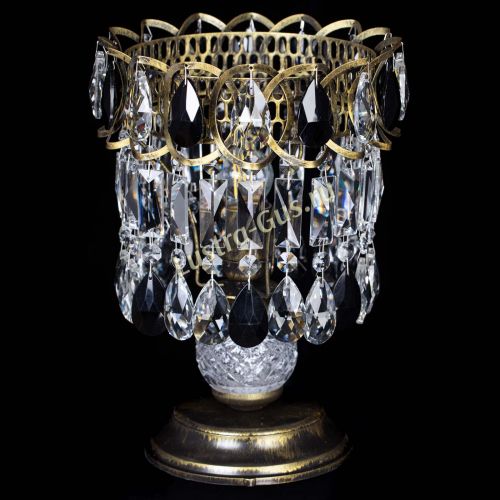 Настольная лампа Астра №1 под бронзу Черная в Саратове Гусь Хрустальный