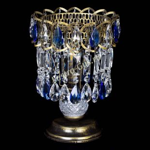  Настольная лампа Астра №1 под бронзу Синяя