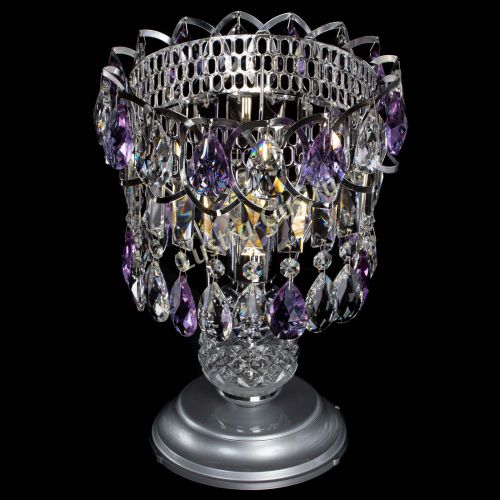 Настольная лампа Астра №1 фиолетовая в Саратове Гусь Хрустальный