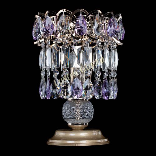 Настольная лампа Астра №1 фиолетовая в Саратове Гусь Хрустальный
