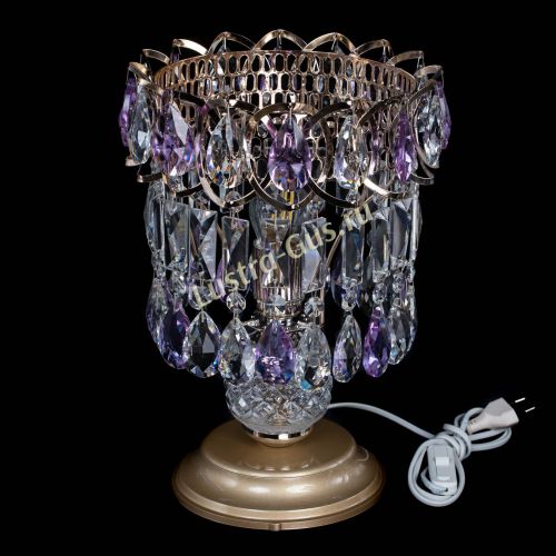 Настольная лампа Астра №1 фиолетовая в Саратове Гусь Хрустальный