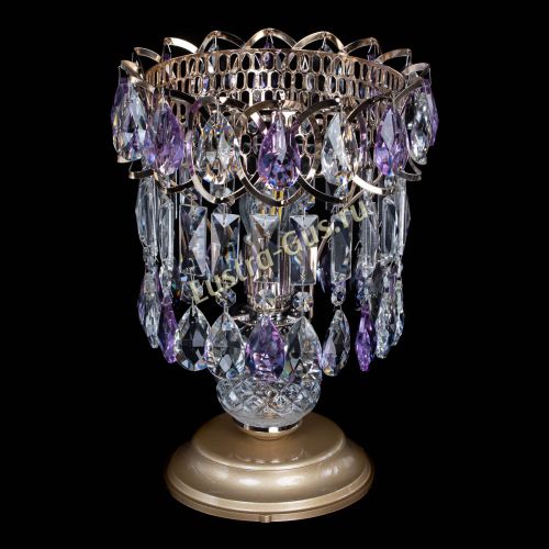 Настольная лампа Астра №1 фиолетовая в Саратове Гусь Хрустальный