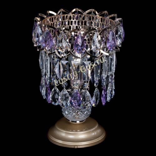 Настольная лампа Астра №1 фиолетовая в Саратове Гусь Хрустальный