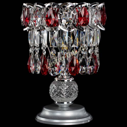 Настольная лампа Астра №1 красная в Саратове Гусь Хрустальный