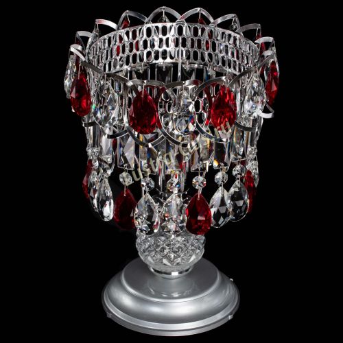 Настольная лампа Астра №1 красная в Саратове Гусь Хрустальный