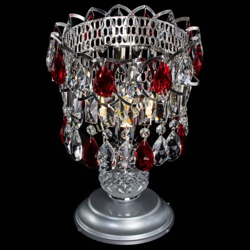 Настольная лампа Астра №1 красная в Саратове Гусь Хрустальный