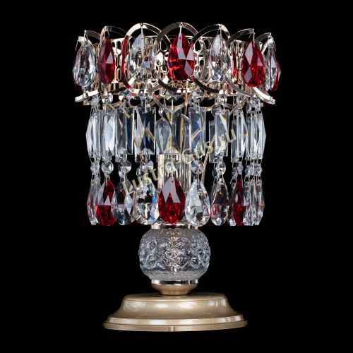 Настольная лампа Астра №1 красная в Саратове Гусь Хрустальный