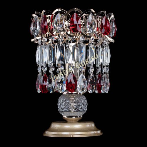 Настольная лампа Астра №1 красная в Саратове Гусь Хрустальный