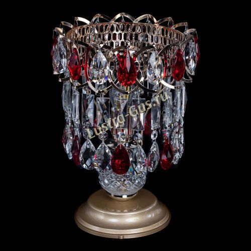 Настольная лампа Астра №1 красная в Саратове Гусь Хрустальный