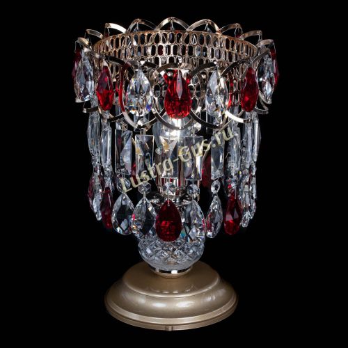 Настольная лампа Астра №1 красная в Саратове Гусь Хрустальный