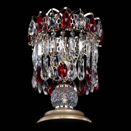 Настольная лампа Астра №1 красная в Саратове Гусь Хрустальный