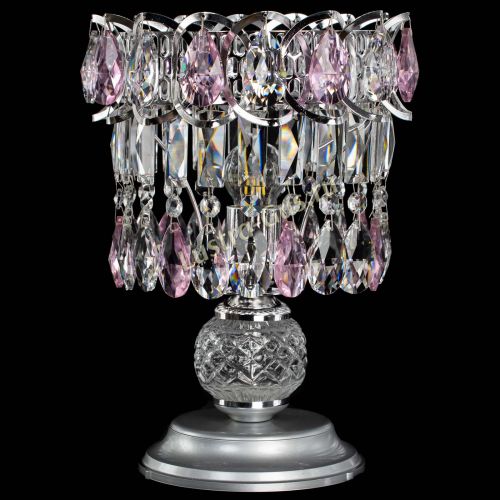 Настольная лампа Астра №1 розовая в Саратове Гусь Хрустальный