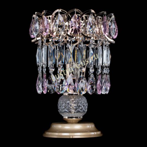Настольная лампа Астра №1 розовая в Саратове Гусь Хрустальный