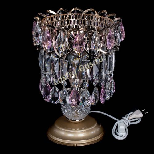 Настольная лампа Астра №1 розовая в Саратове Гусь Хрустальный