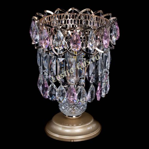 Настольная лампа Астра №1 розовая в Саратове Гусь Хрустальный