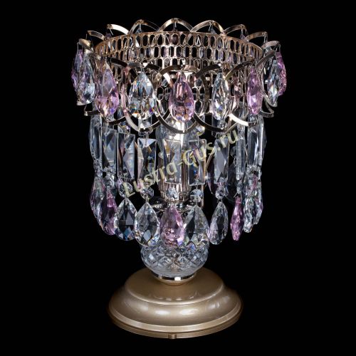 Настольная лампа Астра №1 розовая в Саратове Гусь Хрустальный