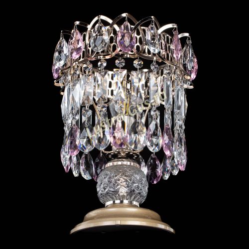 Настольная лампа Астра №1 розовая в Саратове Гусь Хрустальный