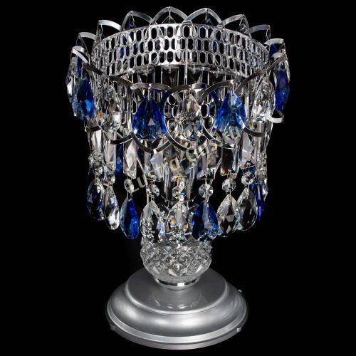 Настольная лампа Астра №1 синяя в Саратове Гусь Хрустальный