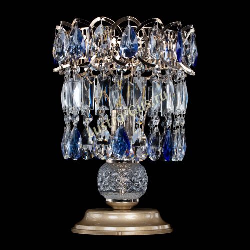 Настольная лампа Астра №1 синяя в Саратове Гусь Хрустальный