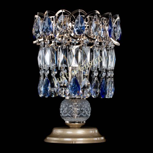 Настольная лампа Астра №1 синяя в Саратове Гусь Хрустальный