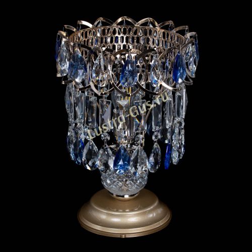 Настольная лампа Астра №1 синяя в Саратове Гусь Хрустальный