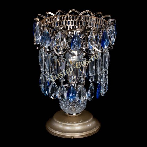 Настольная лампа Астра №1 синяя в Саратове Гусь Хрустальный