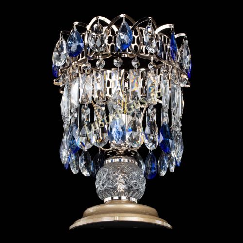 Настольная лампа Астра №1 синяя в Саратове Гусь Хрустальный