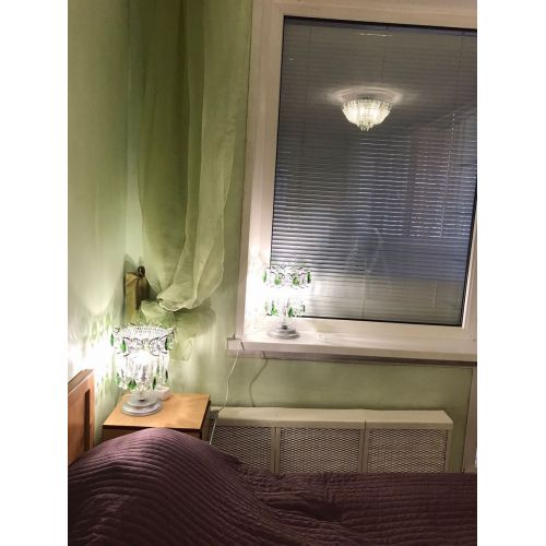 Настольная лампа Астра №1 зеленая в Саратове Гусь Хрустальный