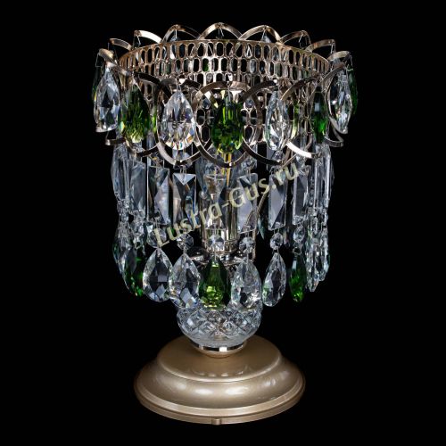 Настольная лампа Астра №1 зеленая в Саратове Гусь Хрустальный