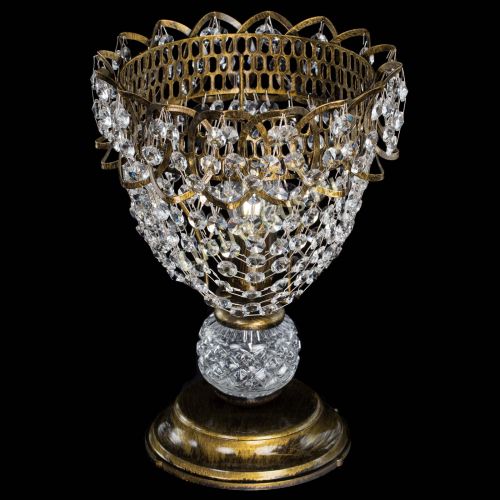 Настольная лампа Астра ажур №1 под бронзу в Саратове Гусь Хрустальный