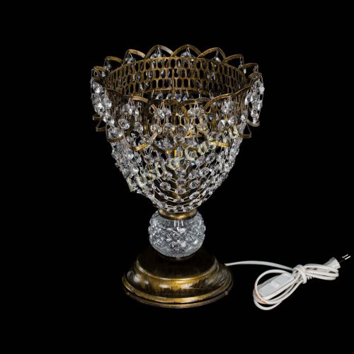 Настольная лампа Астра ажур №1 под бронзу в Саратове Гусь Хрустальный