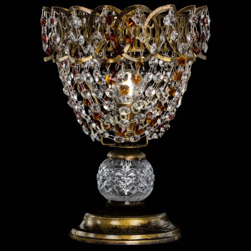 Настольная лампа Астра ажур №1 под бронзу Чайная в Саратове Гусь Хрустальный