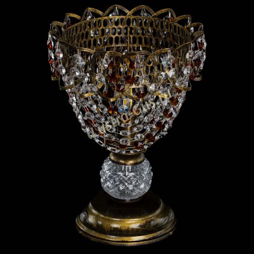 Настольная лампа Астра ажур №1 под бронзу Чайная в Саратове Гусь Хрустальный