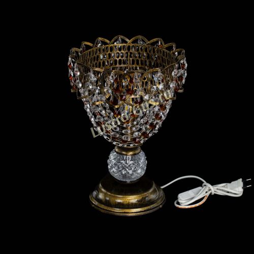 Настольная лампа Астра ажур №1 под бронзу Чайная в Саратове Гусь Хрустальный