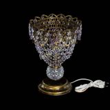 Настольная лампа Астра ажур №1 под бронзу Фиолетовая в Саратове