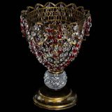 Настольная лампа Астра ажур №1 под бронзу Красная в Саратове