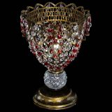 Настольная лампа Астра ажур №1 под бронзу Красная в Саратове