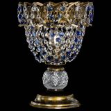 Настольная лампа Астра ажур №1 под бронзу Синяя в Саратове