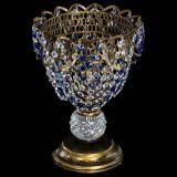 Настольная лампа Астра ажур №1 под бронзу Синяя в Саратове