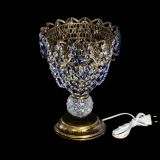 Настольная лампа Астра ажур №1 под бронзу Синяя в Саратове