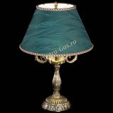 Бронзовая настольная лампа Аврора №3 с абажуром в Саратове