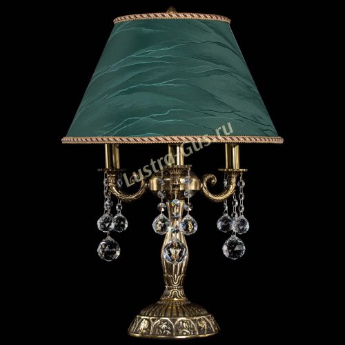 Бронзовая настольная лампа Аврора №3 Шар с абажуром в Саратове Гусь Хрустальный