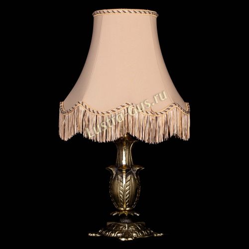 Бронзовая настольная лампа Делия №1 с абажуром в Саратове Гусь Хрустальный
