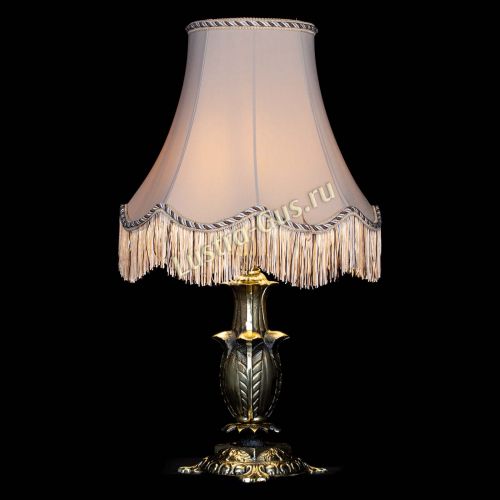 Бронзовая настольная лампа Делия №1 с абажуром в Саратове Гусь Хрустальный