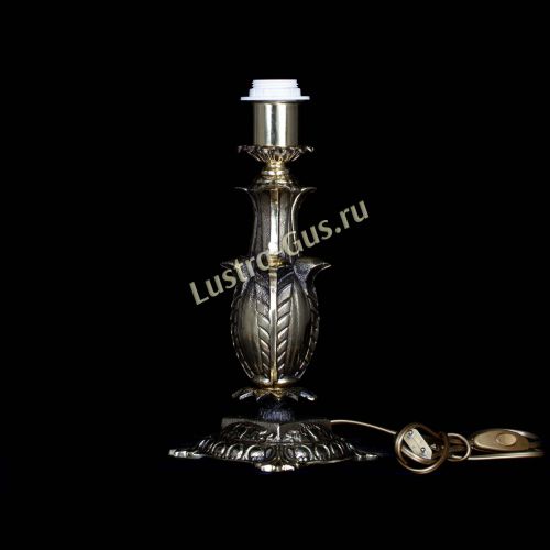 Бронзовая настольная лампа Делия №1 с абажуром в Саратове Гусь Хрустальный