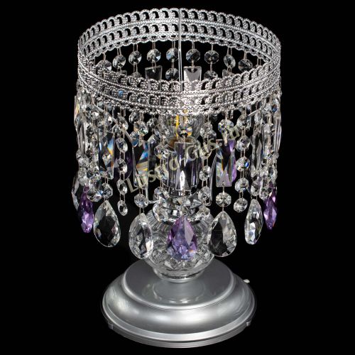 Настольная лампа Флоренция №1 фиолетовая в Саратове Гусь Хрустальный