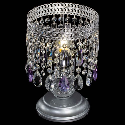 Настольная лампа Флоренция №1 фиолетовая в Саратове Гусь Хрустальный