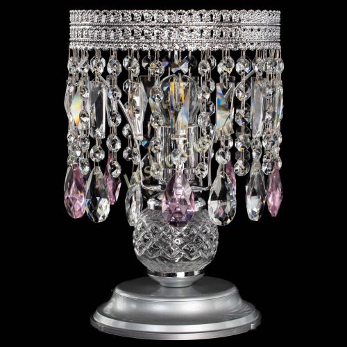 Настольная лампа Флоренция №1 розовая в Саратове Гусь Хрустальный