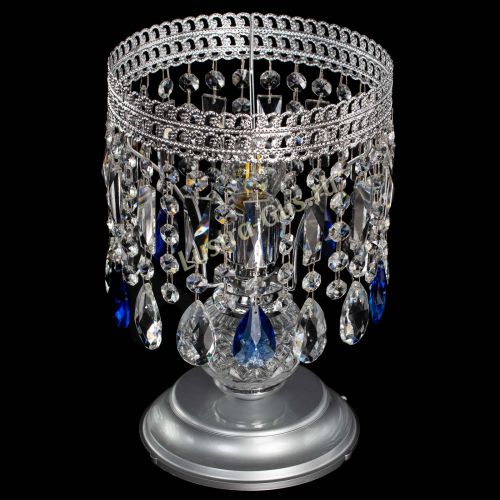 Настольная лампа Флоренция №1 синяя в Саратове Гусь Хрустальный