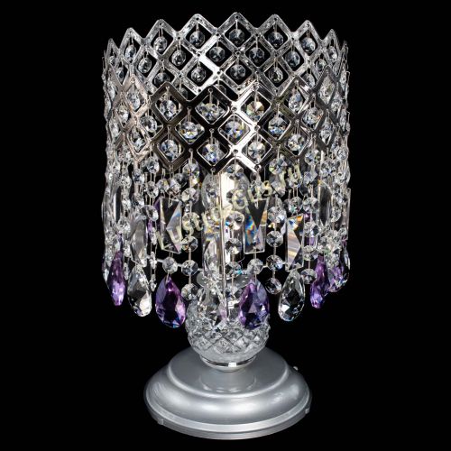 Настольная лампа Корона №1 фиолетовая в Саратове Гусь Хрустальный